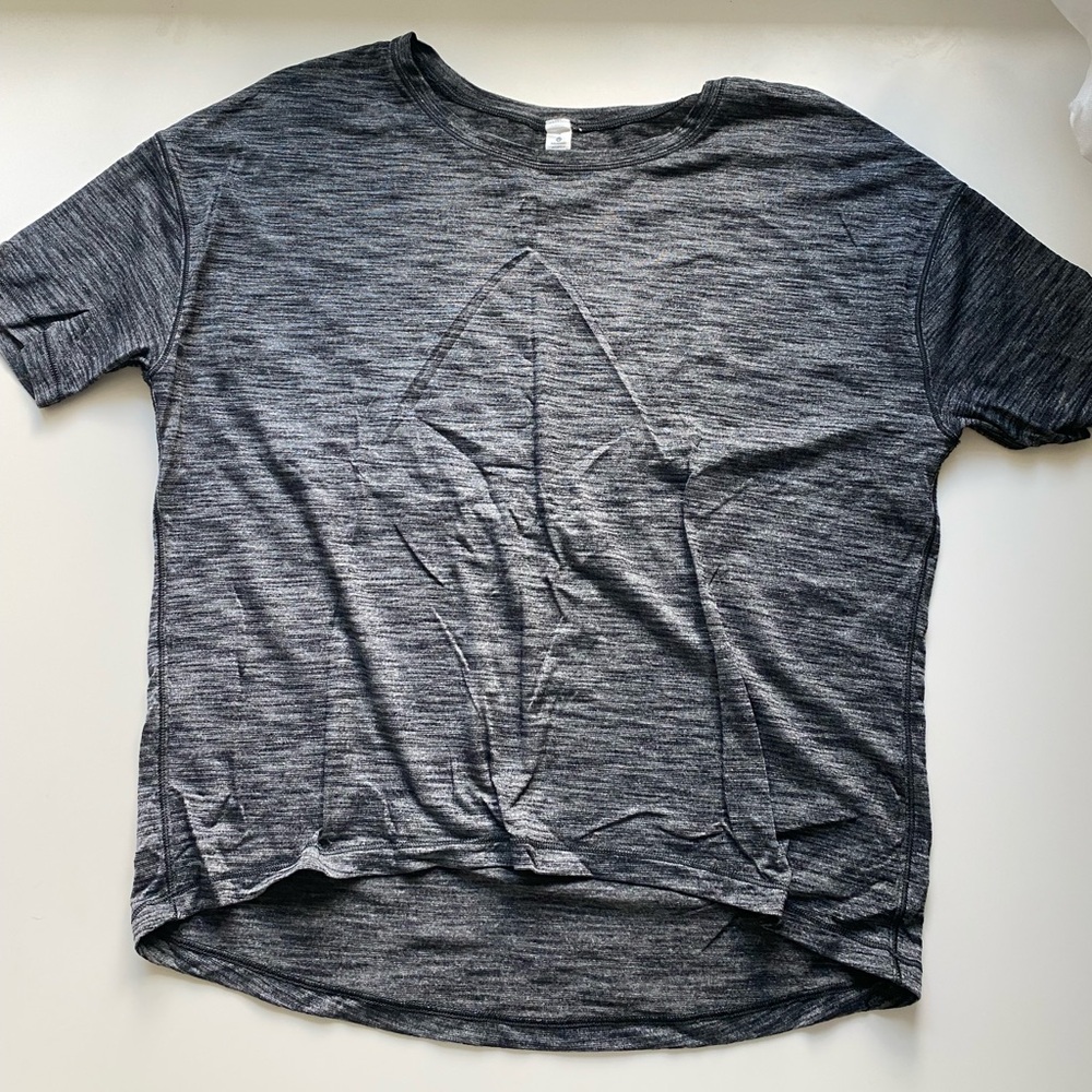 Lululemon Gray Heather Short-Sleeve Athletic Top